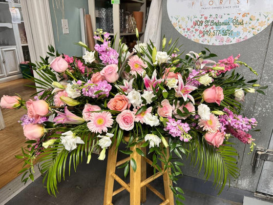 The Pink Reflection Casket Spray